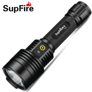 Lanternas LED Supfire 1000 lumens Lanterna recarregável 5 modos USB lanterna tática brilhante Lanterna impermeável para uso externo